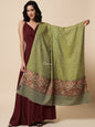 Pashtush India Womens Shawls Pashtush Womens Shawl, Extra Fine Wool, With Paisley Palla, Woven Design