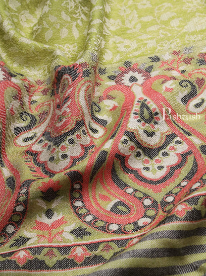 Pashtush India Womens Shawls Pashtush Womens Shawl, Extra Fine Wool, With Paisley Palla, Woven Design