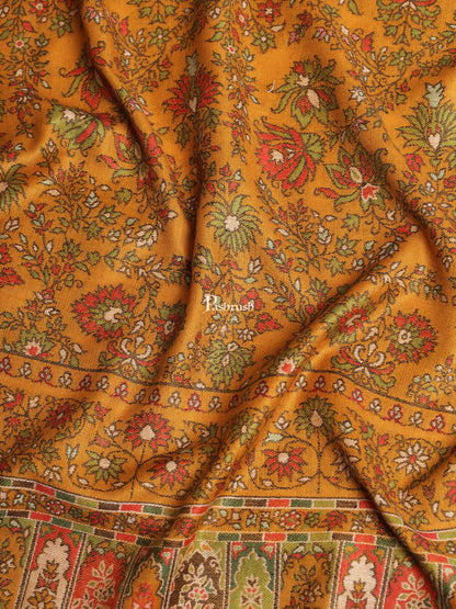 Pashtush India Womens Shawls Pashtush Womens Shawl, Faux Pashmina, Ethnic Weave, Mustard