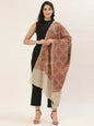 Pashtush India Womens Shawls Pashtush Womens Shawl, Fine Wool, Needlework Jaal, Papier Mache Embroidery, Beige