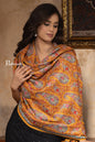 Pashtush India Womens Shawls Pashtush Womens Shawl, Intricate Kashmiri Embroidery, Fine Wool, Jama Jaal, Mustard