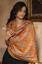 Pashtush India Womens Shawls Pashtush Womens Shawl, Intricate Kashmiri Embroidery, Fine Wool, Jama Jaal, Mustard