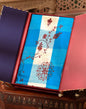 Pashtush India Gift Pack Pashtush Womens Shawl, Kashmiri Hand Embroidery, Soft and Warm Wool, Aqua Blue