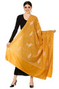 Pashtush Shawl Store Shawl Pashtush Womens Shawl, Tone on Tone Embroidery, Soft, Warm, Light Weight, Kashmiri Mustard
