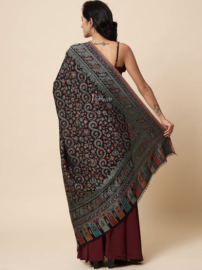 Pashtush India Womens Shawls Pashtush Womens Shawl, Twilight Collection, Bamboo Shawl with Mettalic Thread Weave, Black