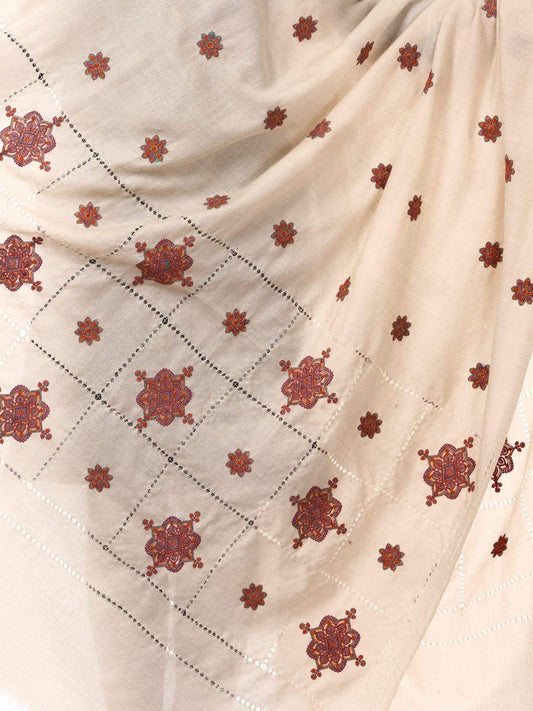 Pashtush Womens Shawl With Tarkashi, Fineembroidery With Hand Knotted. Hand-Made Shawl