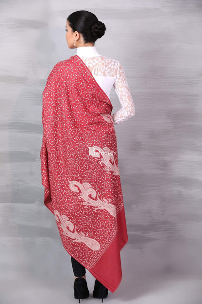 Pashtush Shawl Store Shawl Pashtush Womens Shawl with Tone on Tone Embroidery, Soft and Warm, Light Weight