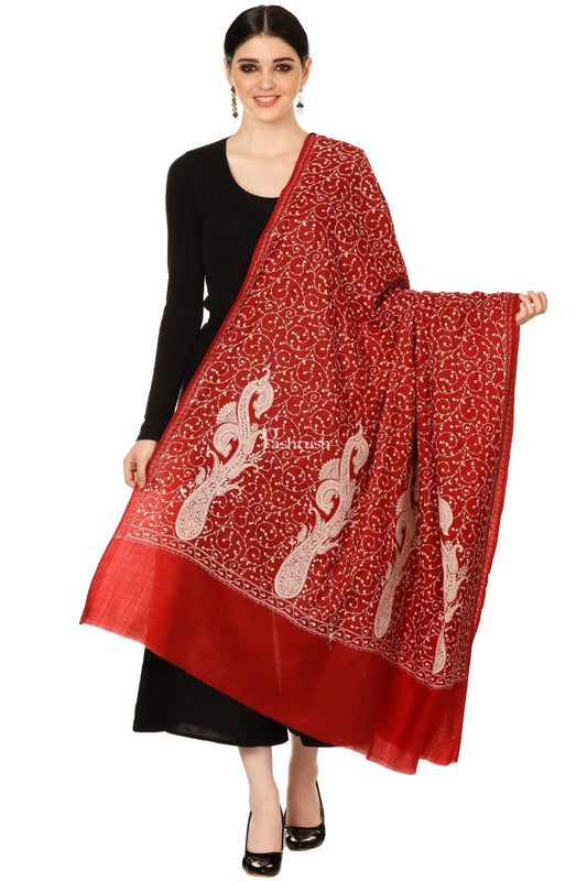 Pashtush Shawl Store Shawl Pashtush Womens Shawl with Tone on Tone Embroidery, Soft and Warm, Light Weight