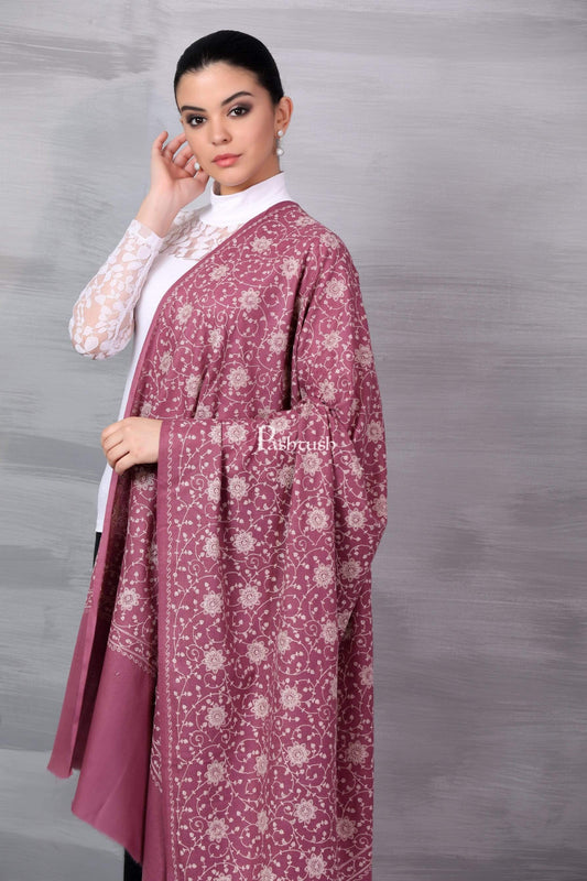 Pashtush India 100x200 Pashtush Womens Shawl with Tone on Tone Embroidery, Soft and Warm, Light Weight