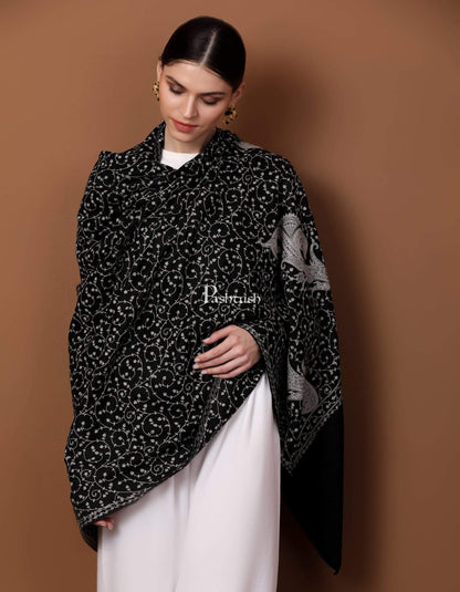 Pashtush India 100x200 Pashtush Womens Shawl with Tone on Tone Embroidery, Soft and Warm, Light Weight