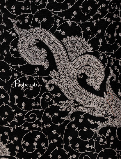 Pashtush India 100x200 Pashtush Womens Shawl with Tone on Tone Embroidery, Soft and Warm, Light Weight