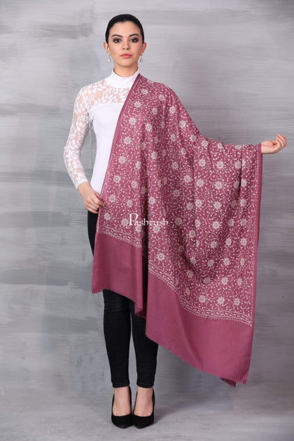 Pashtush India 100x200 Pashtush Womens Shawl with Tone on Tone Embroidery, Soft and Warm, Light Weight