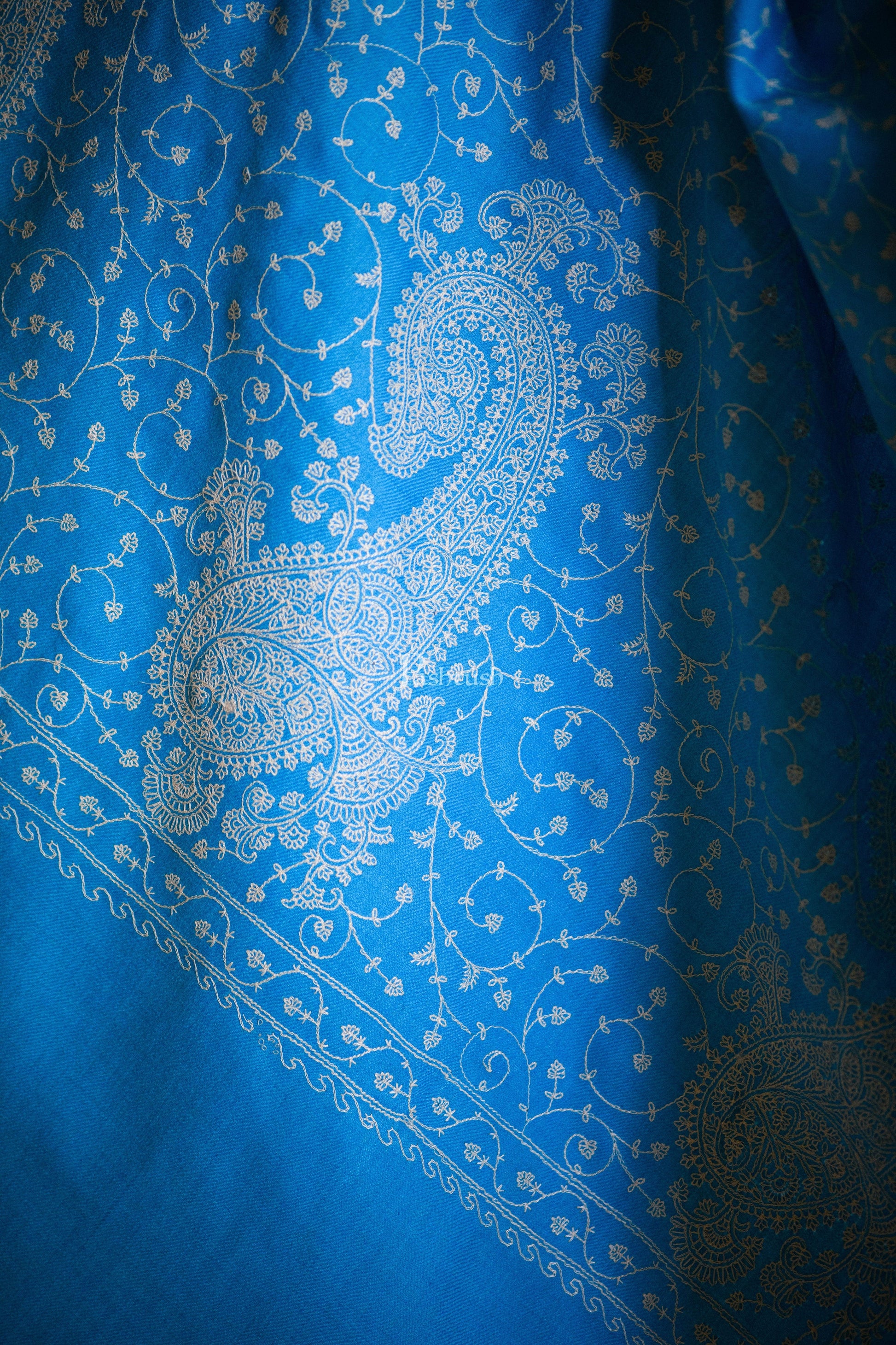 Pashtush India Womens Shawls Pashtush Womens Shawl With Tone On Tone Embroidery, Soft And Warm, Light Weight