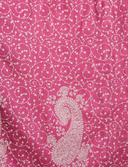 Pashtush India 100x200 Pashtush Womens Shawl With Tone On Tone Embroidery, Soft And Warm, Light Weight, Fuchsia