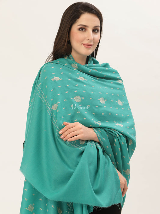 Pashtush India Womens Shawls Pashtush Womens Shawl With Tone On Tone Embroidery, Soft, Warm, Light Weight
