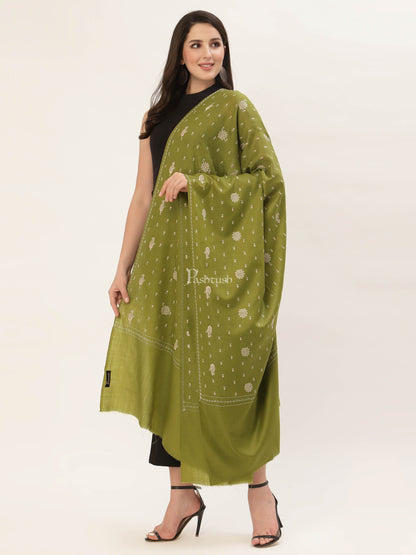 Pashtush India Womens Shawls Pashtush Womens Shawl With Tone On Tone Embroidery, Soft, Warm, Light Weight