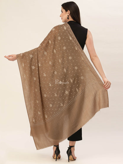 Pashtush India Womens Shawls Pashtush Womens Shawl With Tone On Tone Embroidery, Soft, Warm, Light Weight