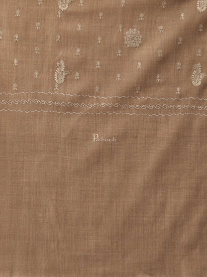 Pashtush India Womens Shawls Pashtush Womens Shawl With Tone On Tone Embroidery, Soft, Warm, Light Weight