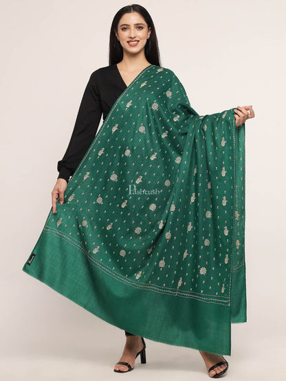 Pashtush India Womens Shawls Pashtush Womens Shawl With Tone On Tone Embroidery, Soft, Warm, Light Weight