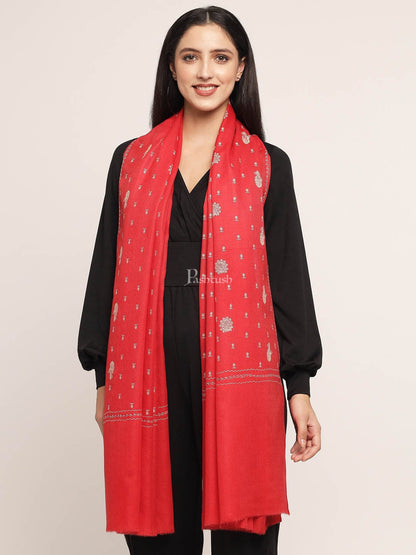 Pashtush India Womens Shawls Pashtush Womens Shawl With Tone On Tone Embroidery, Soft, Warm, Light Weight