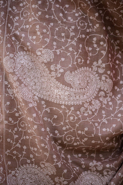 Pashtush India Womens Shawls Pashtush Womens Shawl With Tone On Tone Embroidery, Soft Warm, Light Weight Wool
