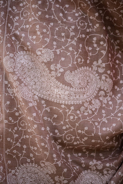 Pashtush India Womens Shawls Pashtush Womens Shawl With Tone On Tone Embroidery, Soft Warm, Light Weight Wool