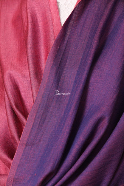Pashtush Shawl Store Stole Pashtush Womens Silky Bamboo Reversible Scarf, Stoles, Lavender and Blush