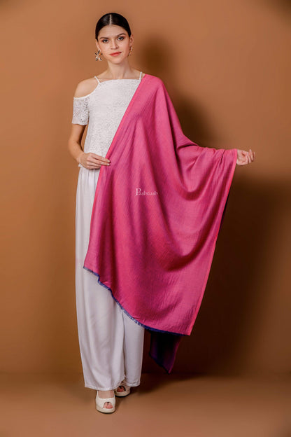 Pashtush India 70x200 Pashtush Womens Silky Bamboo Reversible Scarf, Stoles, Lavender and Blush