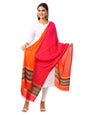 Pashtush Womens Silky-Smooth Reversible Scarf - Pink And Orange