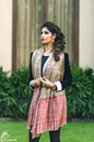 Pashtush Store Shawl Pashtush Womens Soft Wool Shawl, Jacquard design, Beige and Maroon Shawl
