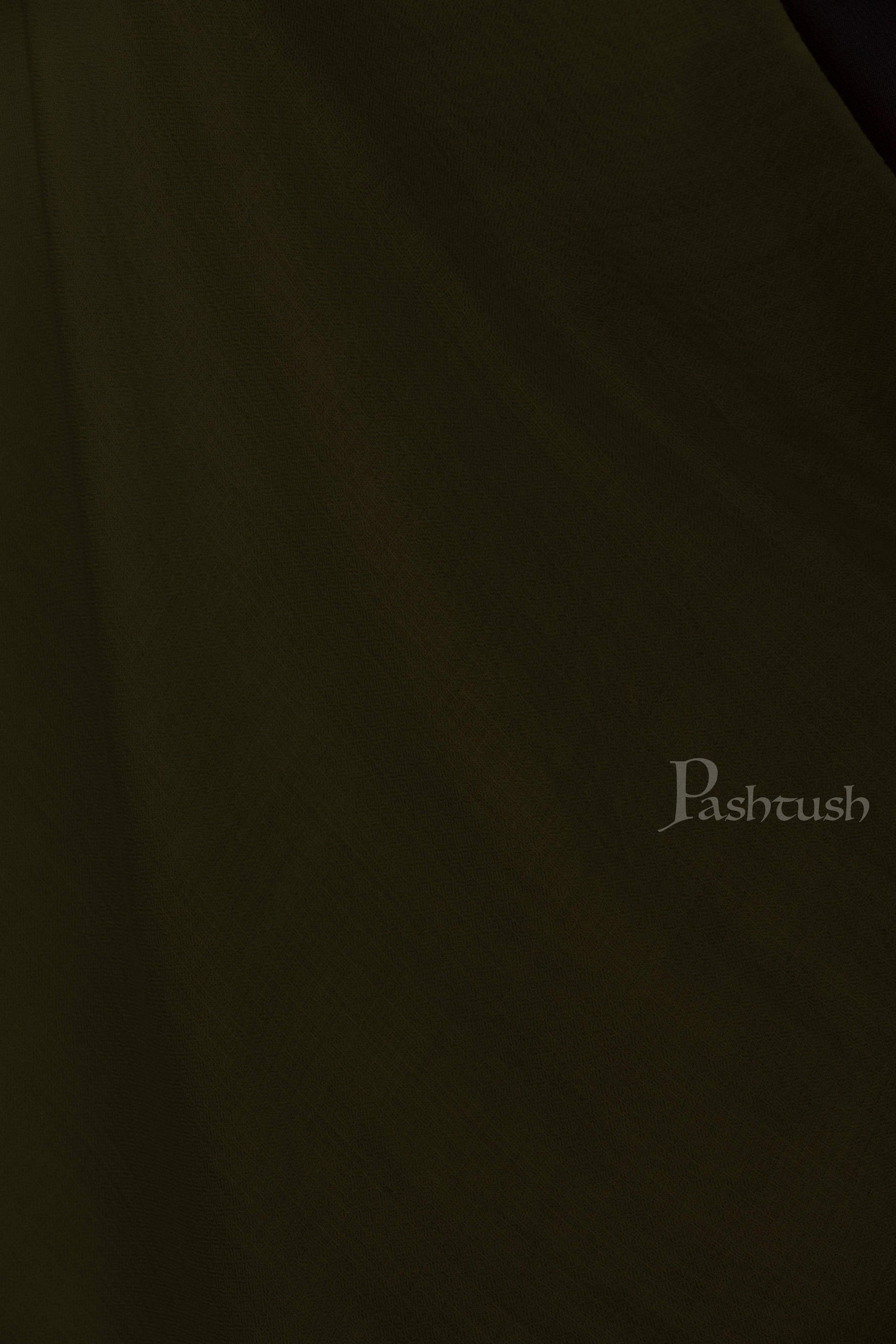 Pashtush India 70x200 Pashtush Womens Softest Cashmere Pashmina Scarf, Diamond Weave, Olive