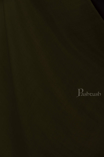 Pashtush India 70x200 Pashtush Womens Softest Cashmere Pashmina Scarf, Diamond Weave, Olive