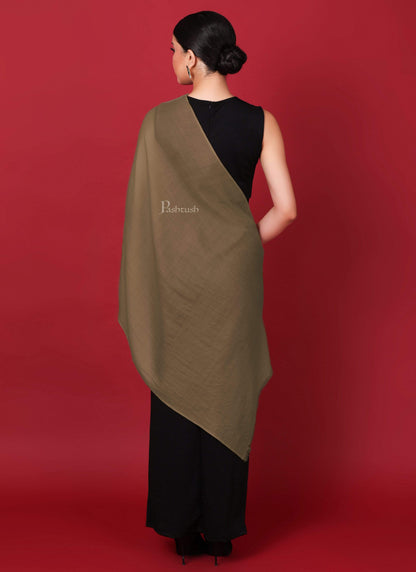 Pashtush India 70x200 Pashtush Womens Softest Cashmere Pashmina Scarf, Diamond Weave, Sandy Brown