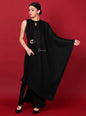Pashtush India 70x200 Pashtush Womens Softest Rich Cashmere Scarf, With Diamond Weave, Deep Black