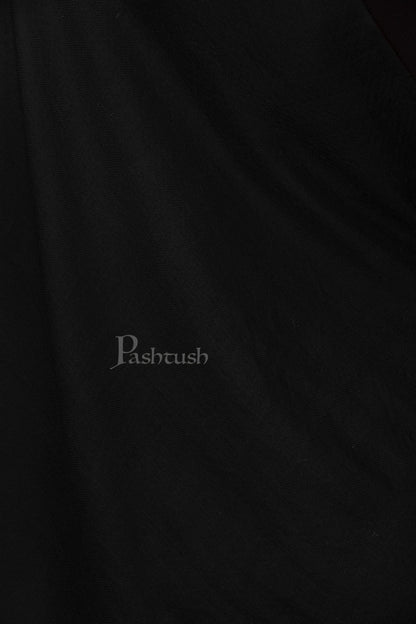 Pashtush India 70x200 Pashtush Womens Softest Rich Cashmere Scarf, With Diamond Weave, Deep Black