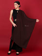 Pashtush India 70x200 Pashtush Womens Softest Rich Cashmere Scarf, With Diamond Weave, Espresso Brown