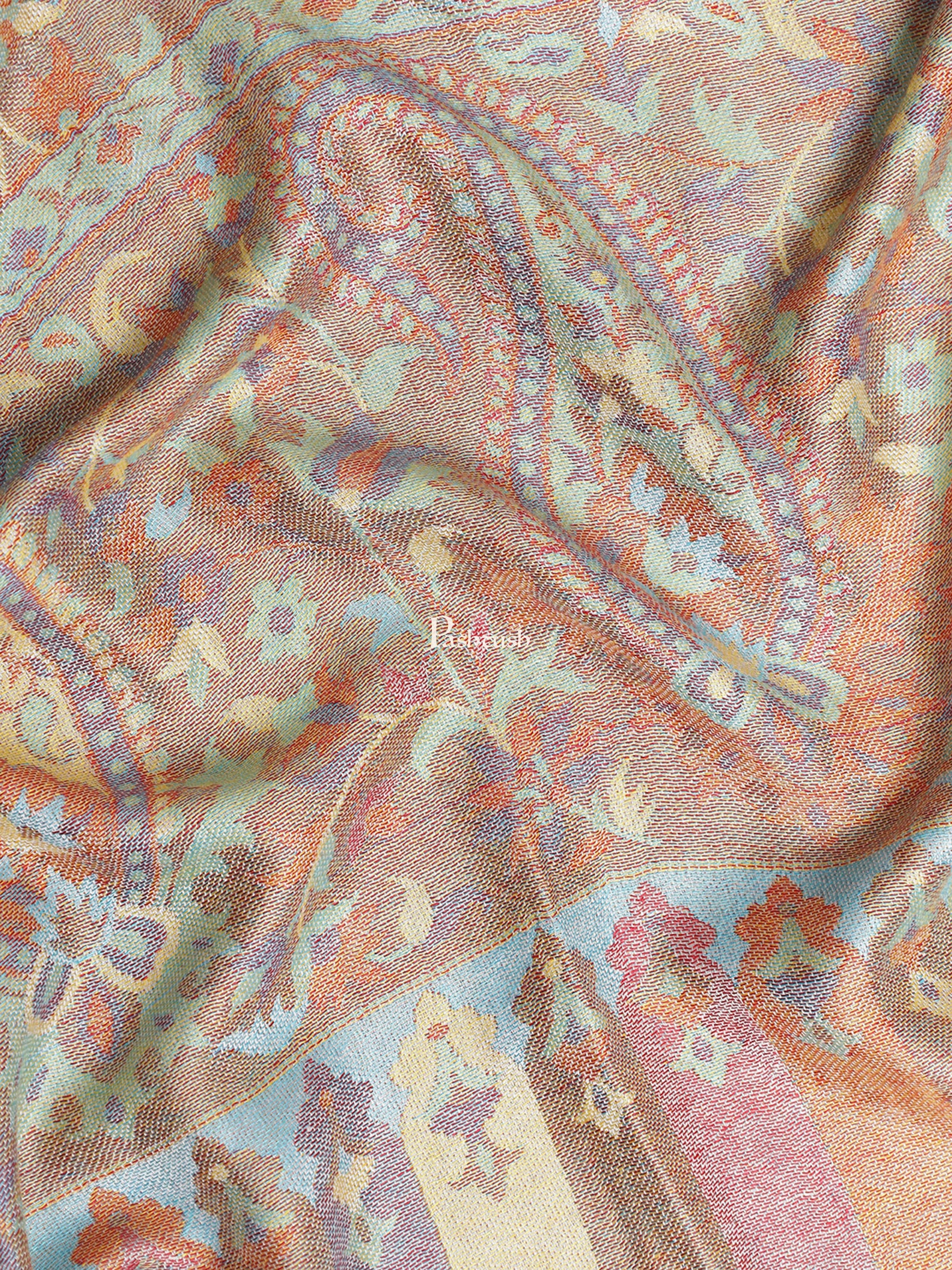 Pashtush India Womens Stoles and Scarves Scarf Pashtush Womens Stole, Ethnic Weave, Extra Soft Bamboo, Multicoloured