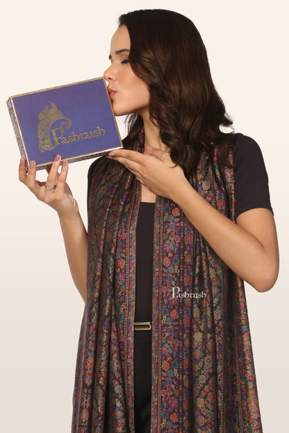 Pashtush India womens scarf and Stoles Pashtush Womens Stole, Extra Soft Bamboo, Ethnic Weave, Multicoloured