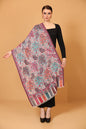 Pashtush India Womens Stoles and Scarves Scarf Pashtush Womens Stole, Extra Soft Fine Wool, Cashmere Wool, Ethnic Weave, Ivory