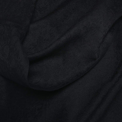 Pashtush India 70x200 Pashtush Womens Stole, Fine Wool Scarf, Paisley Jacquard Weave, Black