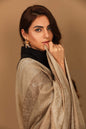 Pashtush India 114x228 Pashtush Womens Striped Paisley, Self Shawl, in Extra Soft Fine Wool, Large Size