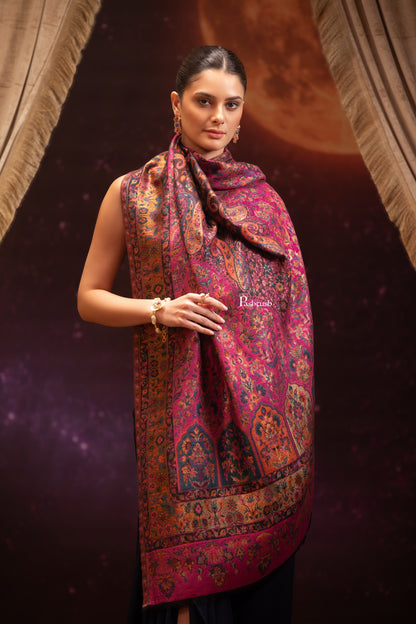 Pashtush India Womens Shawls Pashtush Womens Twilight Collection, Fine Wool Shawl, Woven Paisley Palla, Reversible