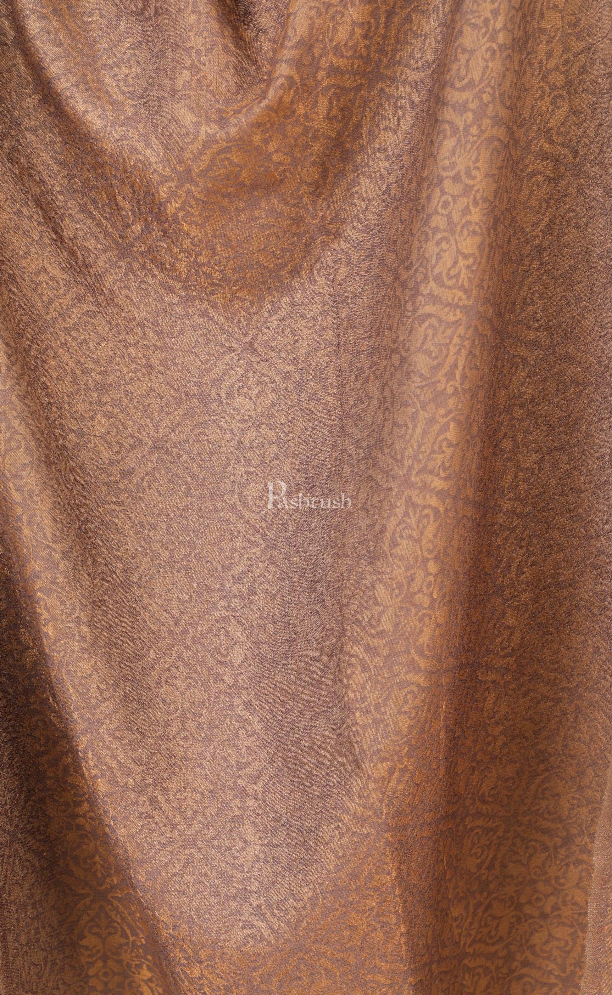 Pashtush India 70x200 Pashtush Womens Twilight Collection, Jacquard Stole, With Metallic Thread Weave, Fine Wool