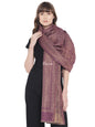 Pashtush India Womens Shawls Pashtush Womens Twilight Collection Shawl, With Metallic Weave, Fine Wool, Peel Lilac
