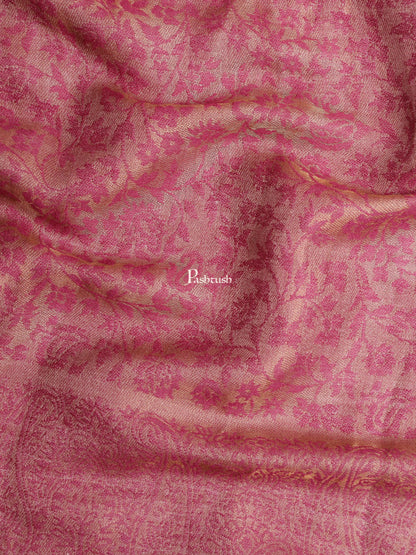 Pashtush India Womens Stoles and Scarves Scarf Pashtush Womens Twilight Collection Stole, With Metallic Weave, Fine Wool, Rose Maroon