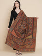 Pashtush India Womens Shawls Pashtush Womens Womens, 100% Pure Wool With Woolmark Certificate, Aztec Rich Garden Aesthetic Woven, Black