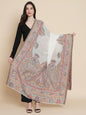 Pashtush India Womens Shawls Pashtush Womens Womens, 100% Pure Wool With Woolmark Certificate, Paisley Heritage Antique Woven, Ivory