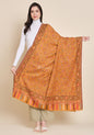 Pashtush India Womens Shawls Pashtush Womens Womens, Faux Pashmina, Paisley Ethnic Woven, Mustard