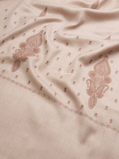Pashtush India Womens Shawls Pashtush Womens Womens, Woollen, Ethnic Motif Bootey Embroidery, Beige