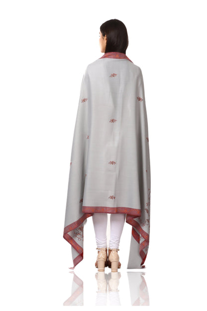 Pashtush Shawl Store Shawl Pashtush Womens Wool Shawl with 100% Hand Embroidery, Large Wrap Shawl